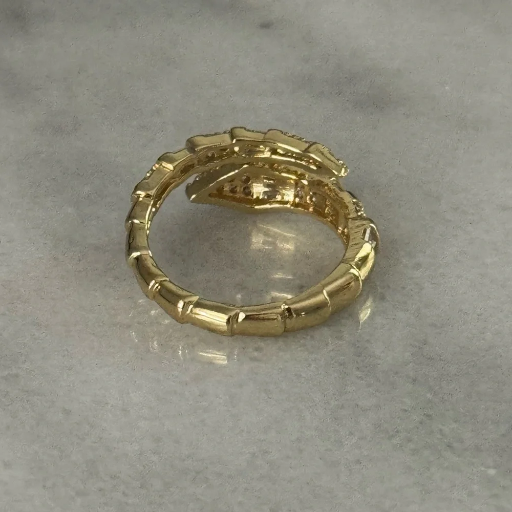 Gold Crystal Snake Wrap Ring
Brand New - Picture 3 of 5